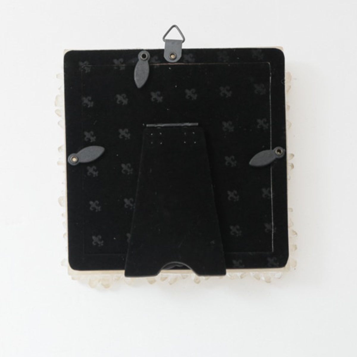 フォトフレーム ナチュラルストーン風フォトフレーム L スクエア レジン ( 写真立て フォトスタンド 写真 フレーム ミニ 小さめ ましかく 正方形 幅13cm クリアストーン ウエディングフォト ましかくプリント 壁掛け 置き型 )