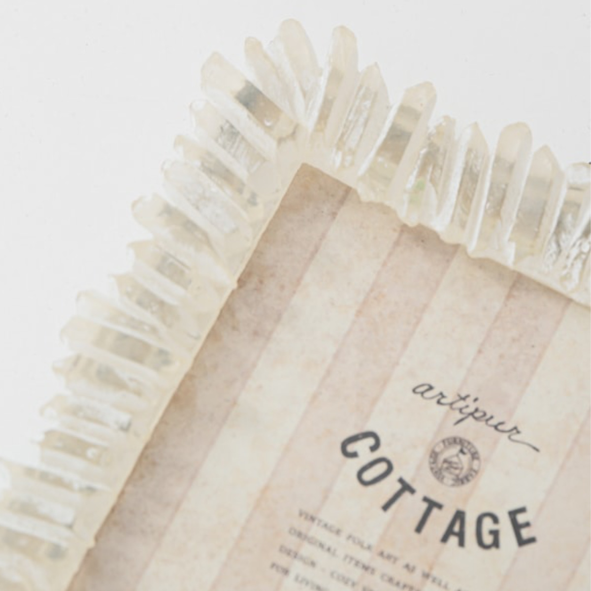 フォトフレーム ナチュラルストーン風フォトフレーム L スクエア レジン ( 写真立て フォトスタンド 写真 フレーム ミニ 小さめ ましかく 正方形 幅13cm クリアストーン ウエディングフォト ましかくプリント 壁掛け 置き型 )