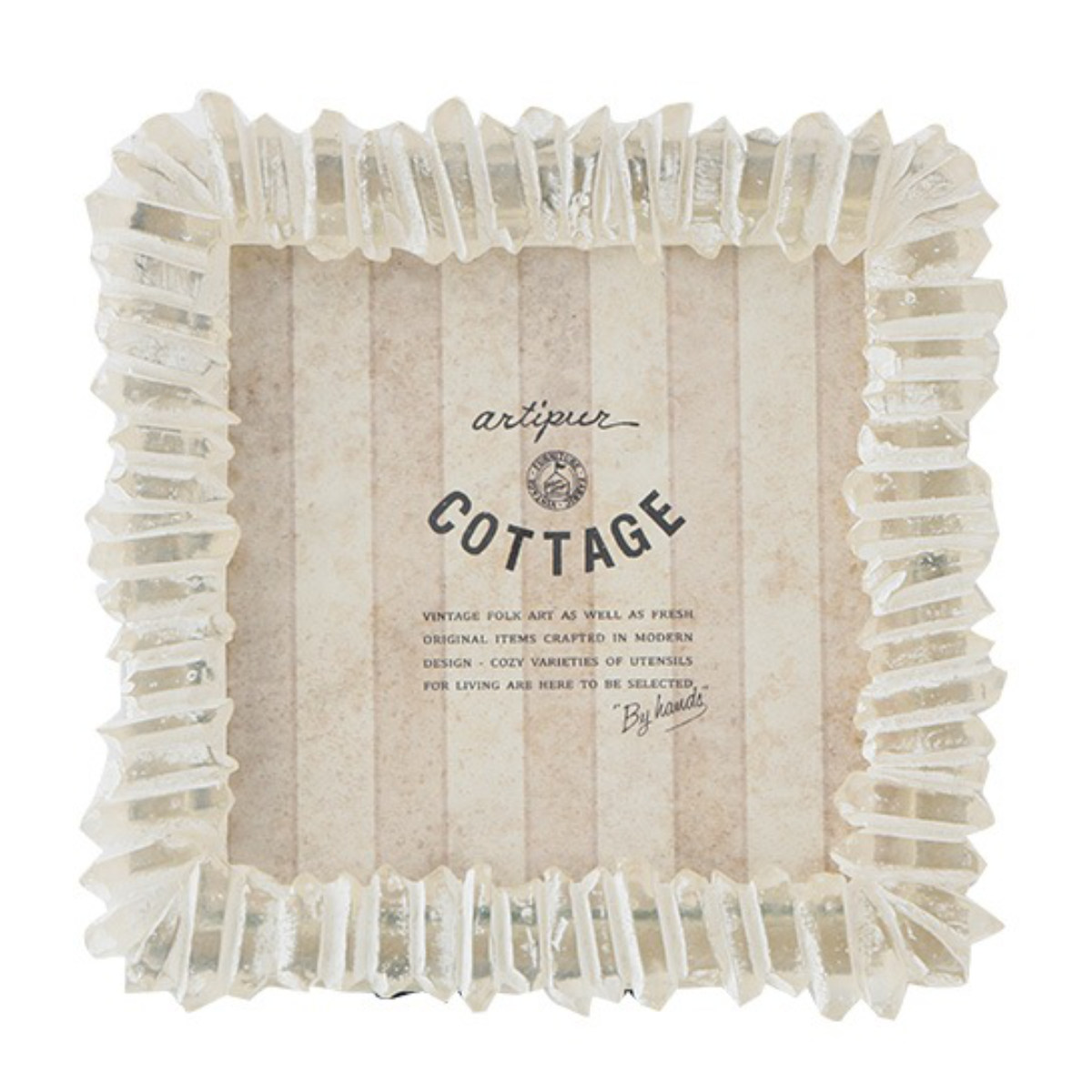 フォトフレーム ナチュラルストーン風フォトフレーム L スクエア レジン ( 写真立て フォトスタンド 写真 フレーム ミニ 小さめ ましかく 正方形 幅13cm クリアストーン ウエディングフォト ましかくプリント 壁掛け 置き型 )