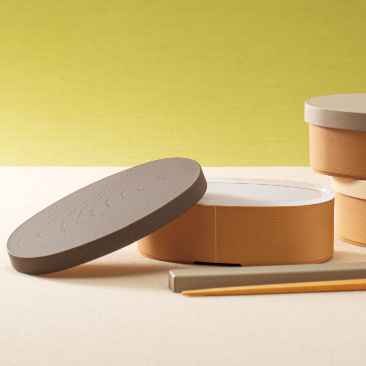 弁当箱 475ml 1段 やさしい彩り抗菌小判弁当 曲げわっぱ ( お弁当箱 ランチボックス レンジ対応 食洗機対応 抗菌 一段 日本製 レンジOK 食洗機OK 弁当 お弁当 ランチバンド付き 大人 抗菌加工 木目調 ) 【ルリ】 ルリ