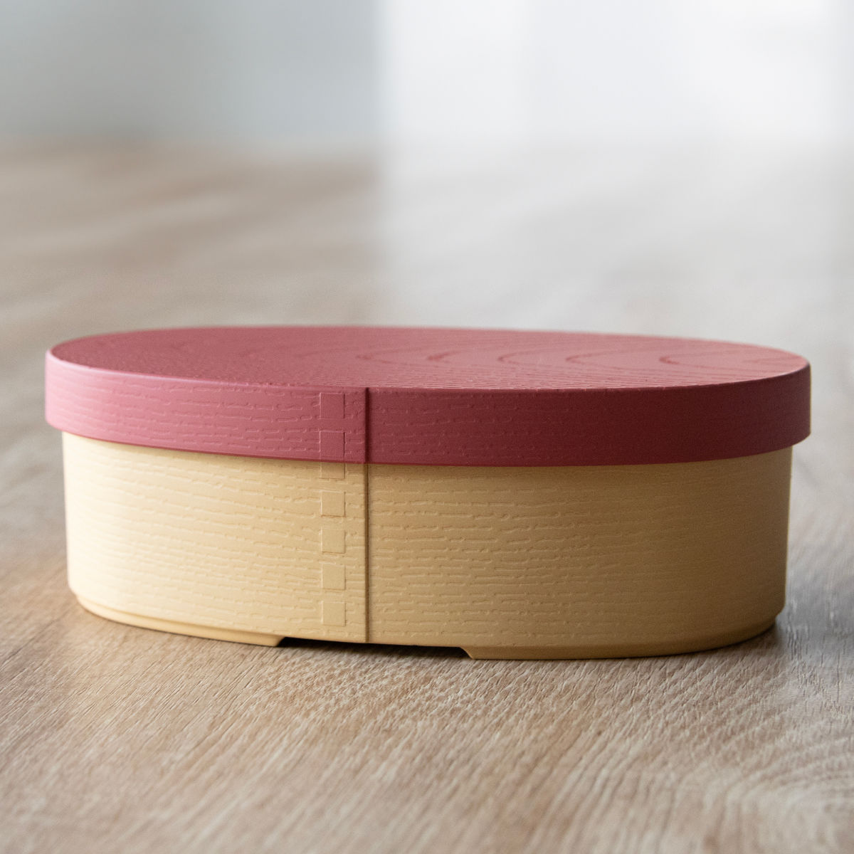 弁当箱 475ml 1段 やさしい彩り抗菌小判弁当 曲げわっぱ ( お弁当箱 ランチボックス レンジ対応 食洗機対応 抗菌 一段 日本製 レンジOK 食洗機OK 弁当 お弁当 ランチバンド付き 大人 抗菌加工 木目調 ) 【ルリ】 ルリ