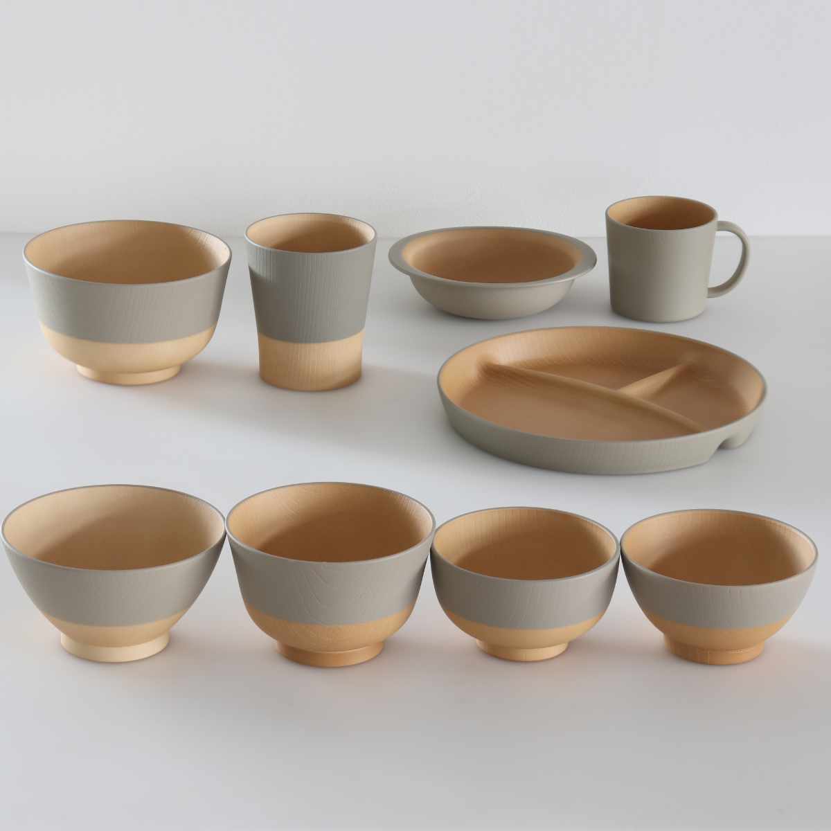 茶碗 330ml やさしい彩り 抗菌 汁椀 同色5個セット ( 日本製 電子レンジ対応 食洗機対応 お椀 椀 味噌汁碗 おしゃれ かわいい 抗菌加工 スープ 味噌汁 木目調 軽い 割れにくい 子ども 介護 ) 【ウグイス】 ウグイス