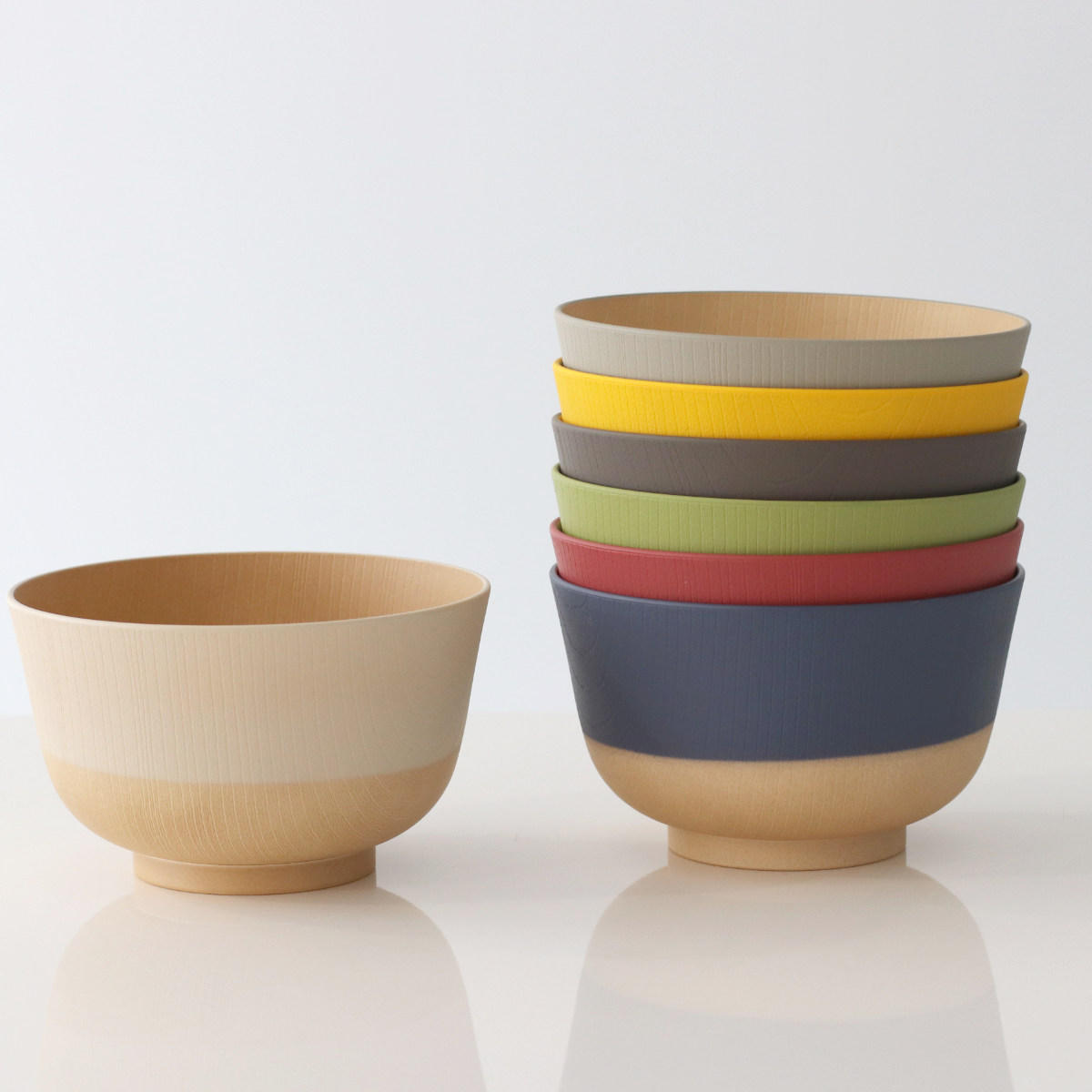 どんぶり 700ml やさしい彩り 抗菌 ( 丼 丼ぶり 日本製 電子レンジ対応 食洗機対応 どんぶり椀 どんぶり鉢 お椀 食器 おしゃれ かわいい 抗菌加工 木目 シンプル 割れにくい 軽い ) 【あかね】 あかね