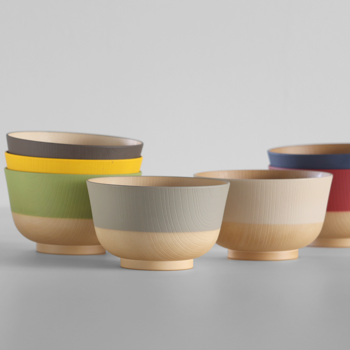 どんぶり 700ml やさしい彩り 抗菌 ( 丼 丼ぶり 日本製 電子レンジ対応 食洗機対応 どんぶり椀 どんぶり鉢 お椀 食器 おしゃれ かわいい 抗菌加工 木目 シンプル 割れにくい 軽い ) 【あかね】 あかね