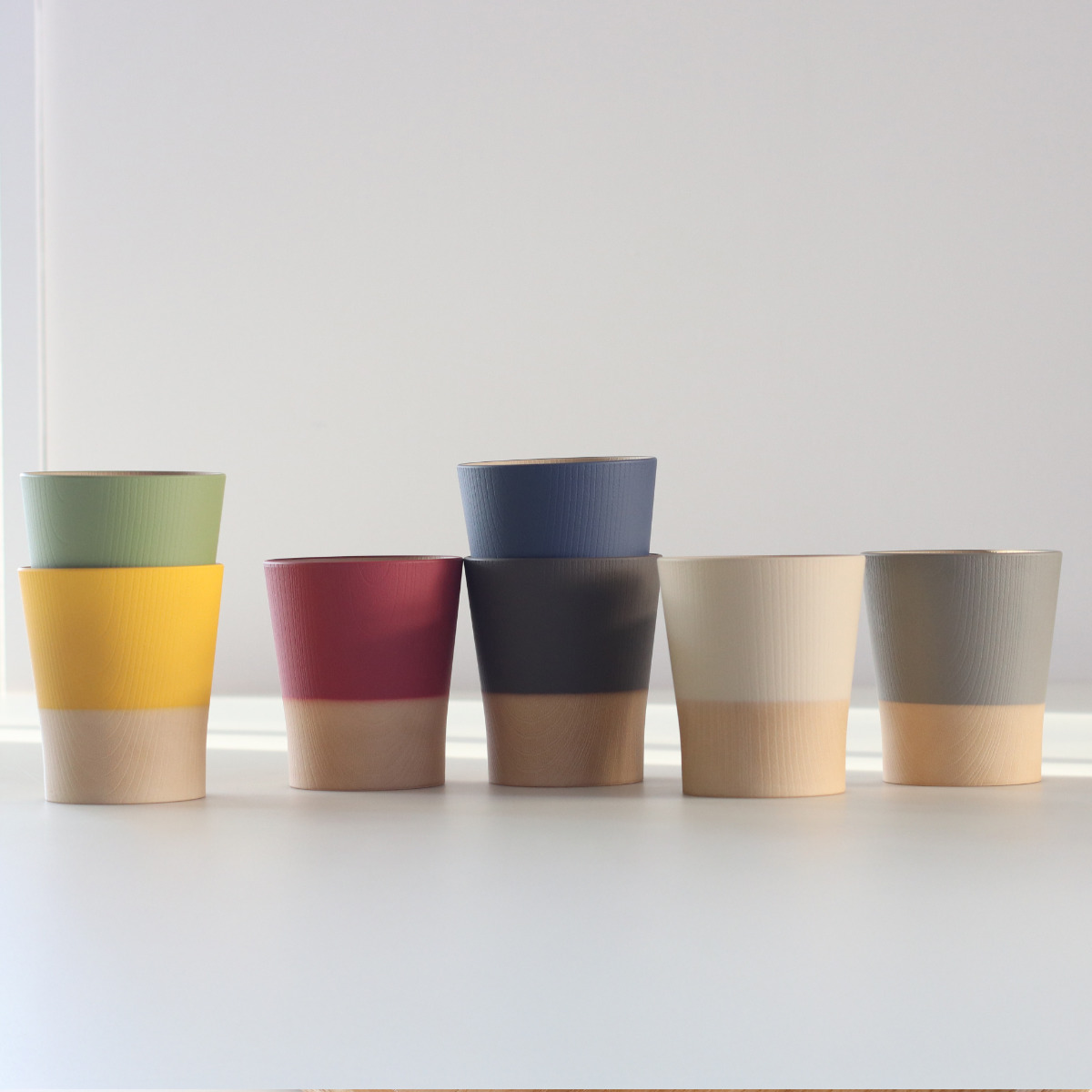 コップ 360ml やさしい彩り 抗菌 カップ 同色5個セット ( 日本製 電子レンジ対応 食洗機対応 湯呑み 湯飲み 食器 おしゃれ かわいい 抗菌加工 木目 シンプル 割れにくい 軽い ) 【キナリ】 キナリ