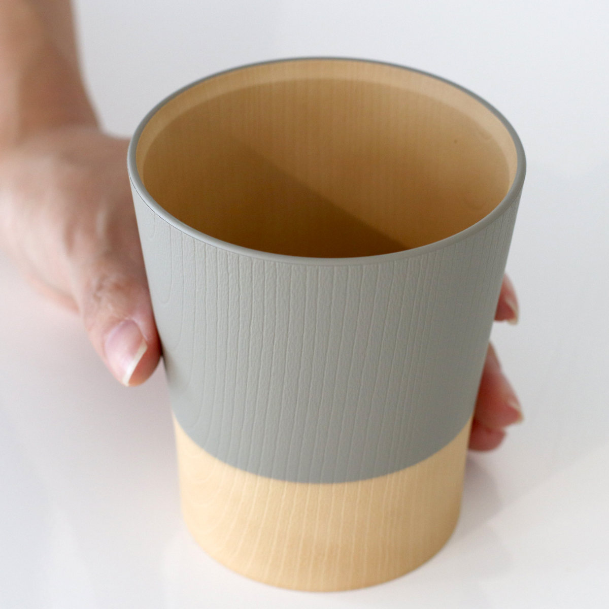 コップ 360ml やさしい彩り 抗菌 カップ 同色5個セット ( 日本製 電子レンジ対応 食洗機対応 湯呑み 湯飲み 食器 おしゃれ かわいい 抗菌加工 木目 シンプル 割れにくい 軽い ) 【キナリ】 キナリ