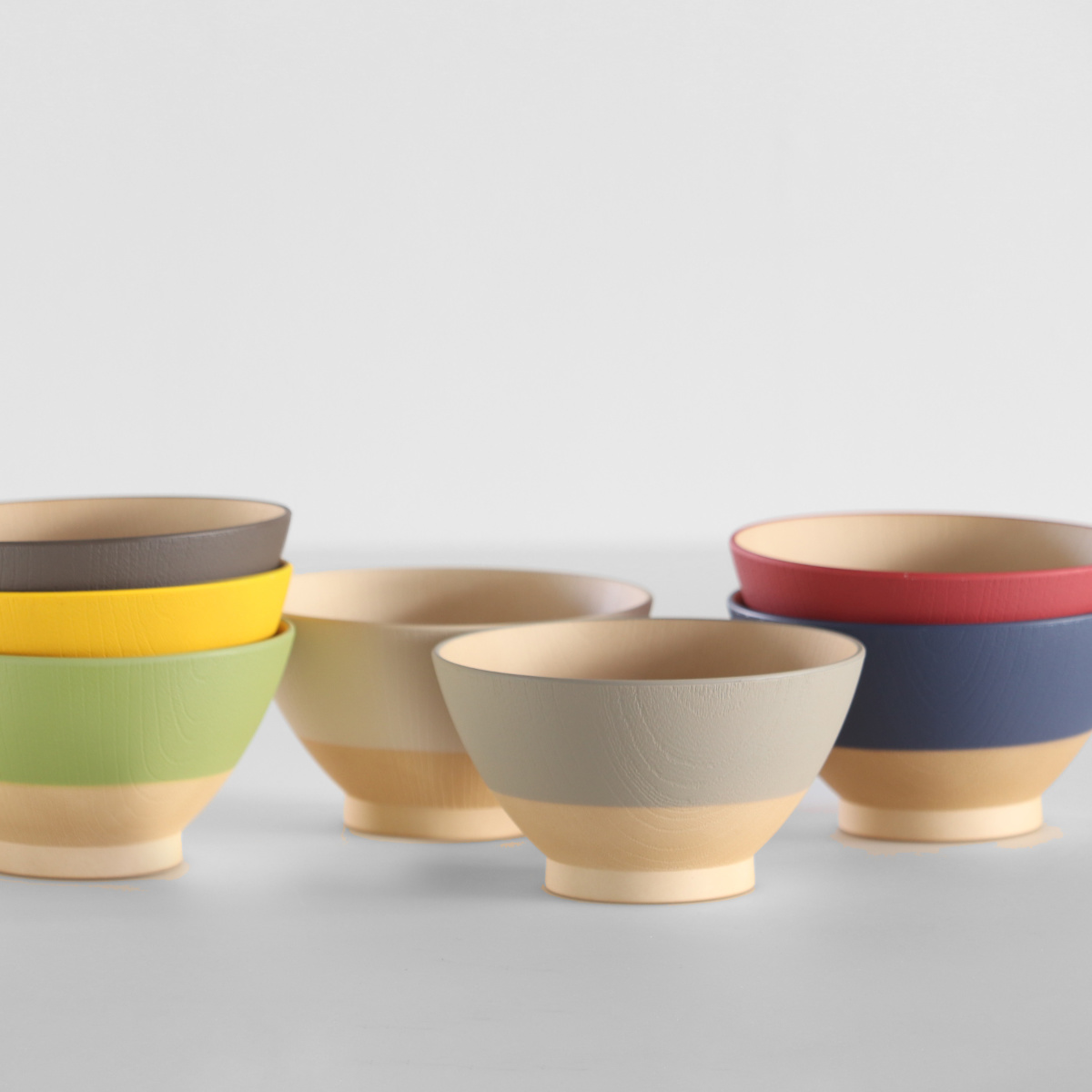 茶碗 12cm やさしい彩り 抗菌 飯椀 同色5個セット ( 日本製 電子レンジ対応 食洗機対応 お茶碗 ご飯茶碗 飯碗 食器 おしゃれ かわいい 抗菌加工 木目 シンプル 割れにくい 軽い ライスボウル ) 【クルミ】 クルミ