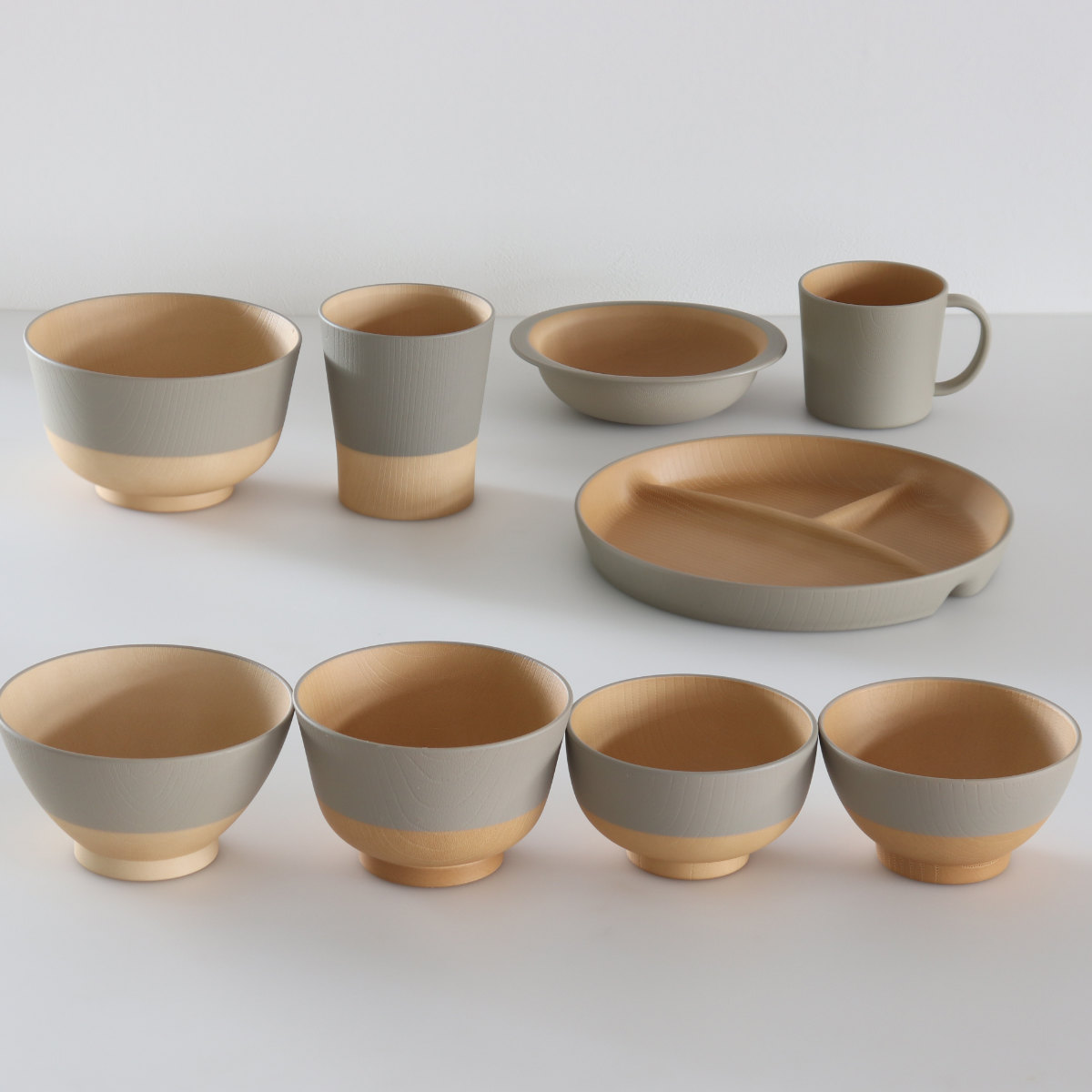 汁椀 250ml やさしい彩り 抗菌 キッズ 同色5個セット ( 日本製 電子レンジ対応 食洗機対応 子ども 子供 食器 お椀 味噌汁 おしゃれ かわいい 抗菌加工 木目 シンプル 割れにくい 軽い スープボウル ) 【クルミ】 クルミ