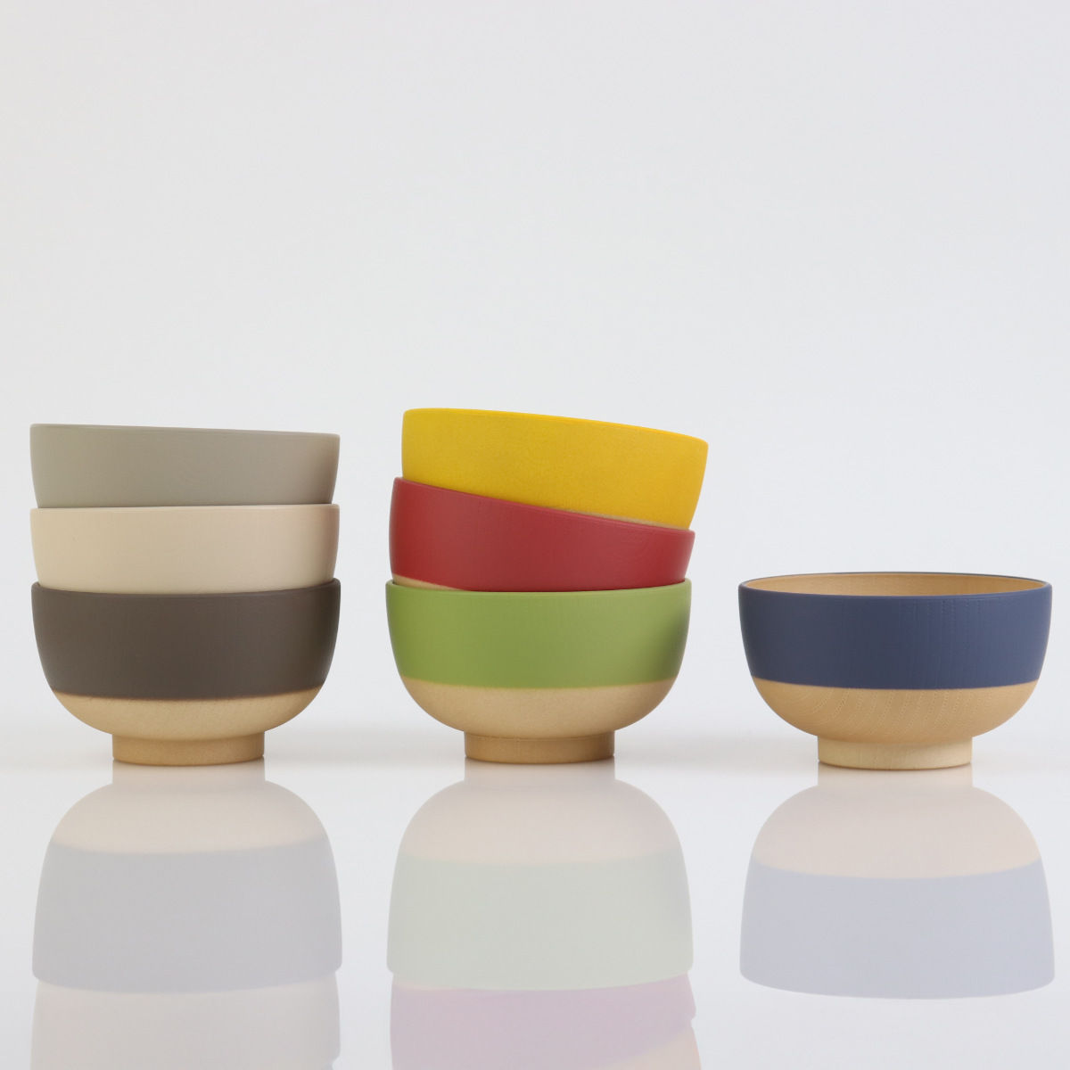 汁椀 250ml やさしい彩り 抗菌 キッズ 同色5個セット ( 日本製 電子レンジ対応 食洗機対応 子ども 子供 食器 お椀 味噌汁 おしゃれ かわいい 抗菌加工 木目 シンプル 割れにくい 軽い スープボウル ) 【クルミ】 クルミ