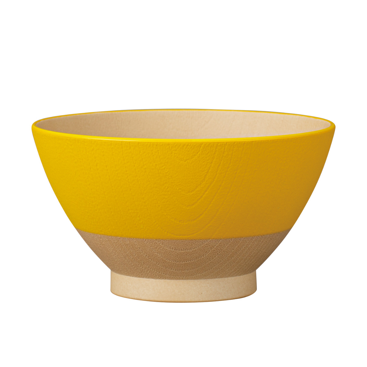 茶碗 10.5cm やさしい彩り 抗菌 キッズ 飯椀 ( 日本製 電子レンジ対応 食洗機対応 子ども 子供 食器 お茶碗 ご飯茶碗 飯碗 おしゃれ かわいい 抗菌加工 木目 シンプル 割れにくい 軽い ライスボウル 伝統色 ) 【レモン】 レモン