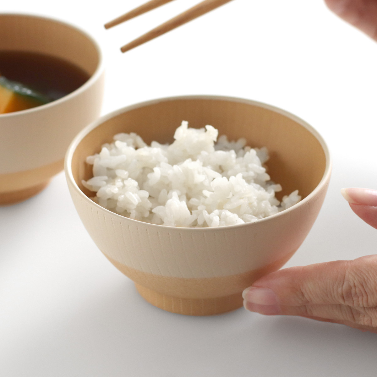 茶碗 10.5cm やさしい彩り 抗菌 キッズ 飯椀 ( 日本製 電子レンジ対応 食洗機対応 子ども 子供 食器 お茶碗 ご飯茶碗 飯碗 おしゃれ かわいい 抗菌加工 木目 シンプル 割れにくい 軽い ライスボウル 伝統色 ) 【レモン】 レモン