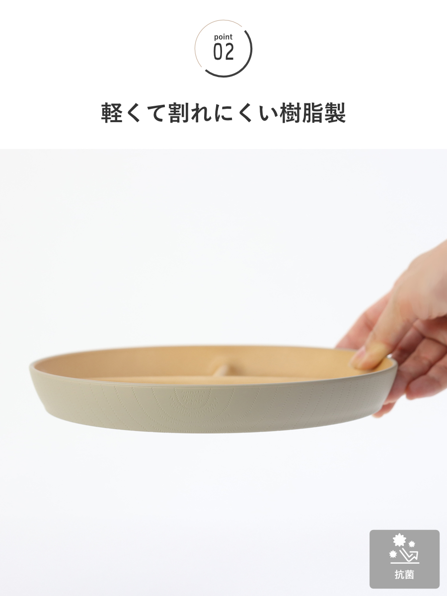 キッチンプレート やさしい彩り キッズ プレート 同色3枚セット ( 21.cm 日本製 電子レンジ対応 食洗機対応 ランチプレート 仕切皿 丸 仕切り皿 おしゃれ かわいい 3つ仕切り 軽い 割れにくい ラウンド ランチ皿 ワンプレート ) 【あかね】 あかね