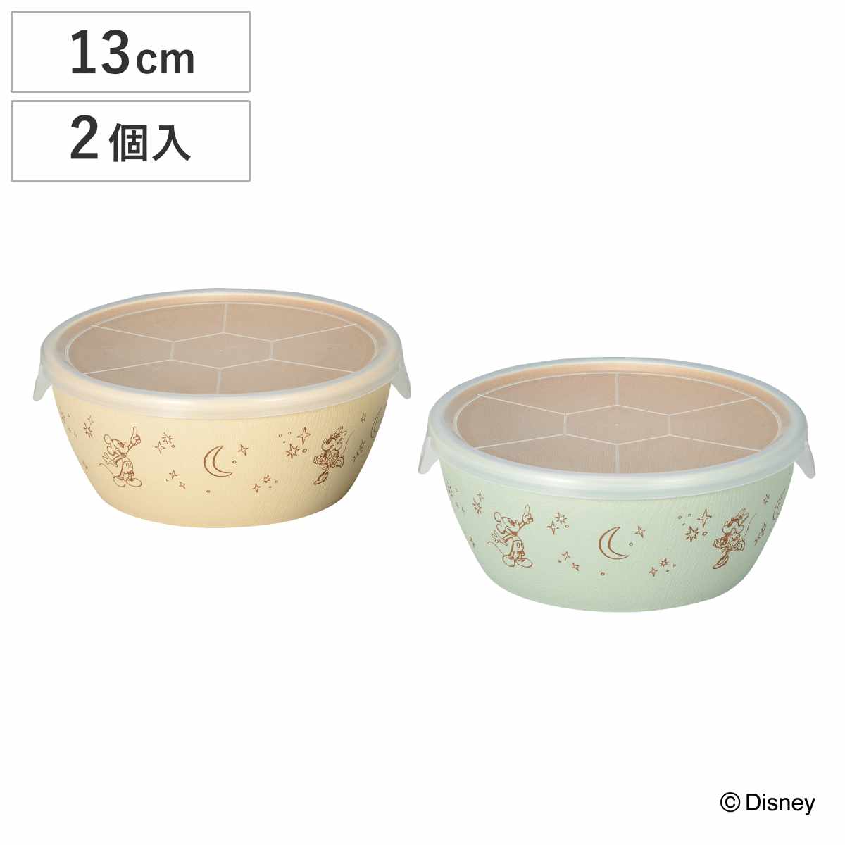 ボウル 500ml mA 抗菌セット 2個入 ミッキーマウス ( 日本製 電子レンジ対応 食洗機対応 保存容器 ミッキー ディズニー 13cm 鉢 ふた付き おしゃれ かわいい キャラクター 中鉢 蓋付き 軽い 割れにくい キッチン 耐熱 保存 )