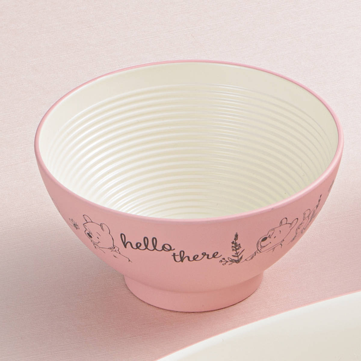 茶碗 Pooh Bee 抗菌飯わん くまのプーさん ( BPAフリー 日本製 抗菌 電子レンジ対応 食洗機対応 プーさん ピグレット 飯椀 椀 おしゃれ かわいい ディズニー キャラクター 軽い 割れにくい お椀 お茶碗 ) 【グレージュ】 グレージュ