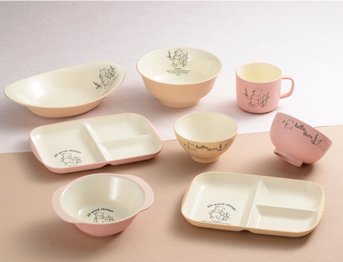 茶碗 Pooh Bee 抗菌飯わん くまのプーさん ( BPAフリー 日本製 抗菌 電子レンジ対応 食洗機対応 プーさん ピグレット 飯椀 椀 おしゃれ かわいい ディズニー キャラクター 軽い 割れにくい お椀 お茶碗 ) 【グレージュ】 グレージュ