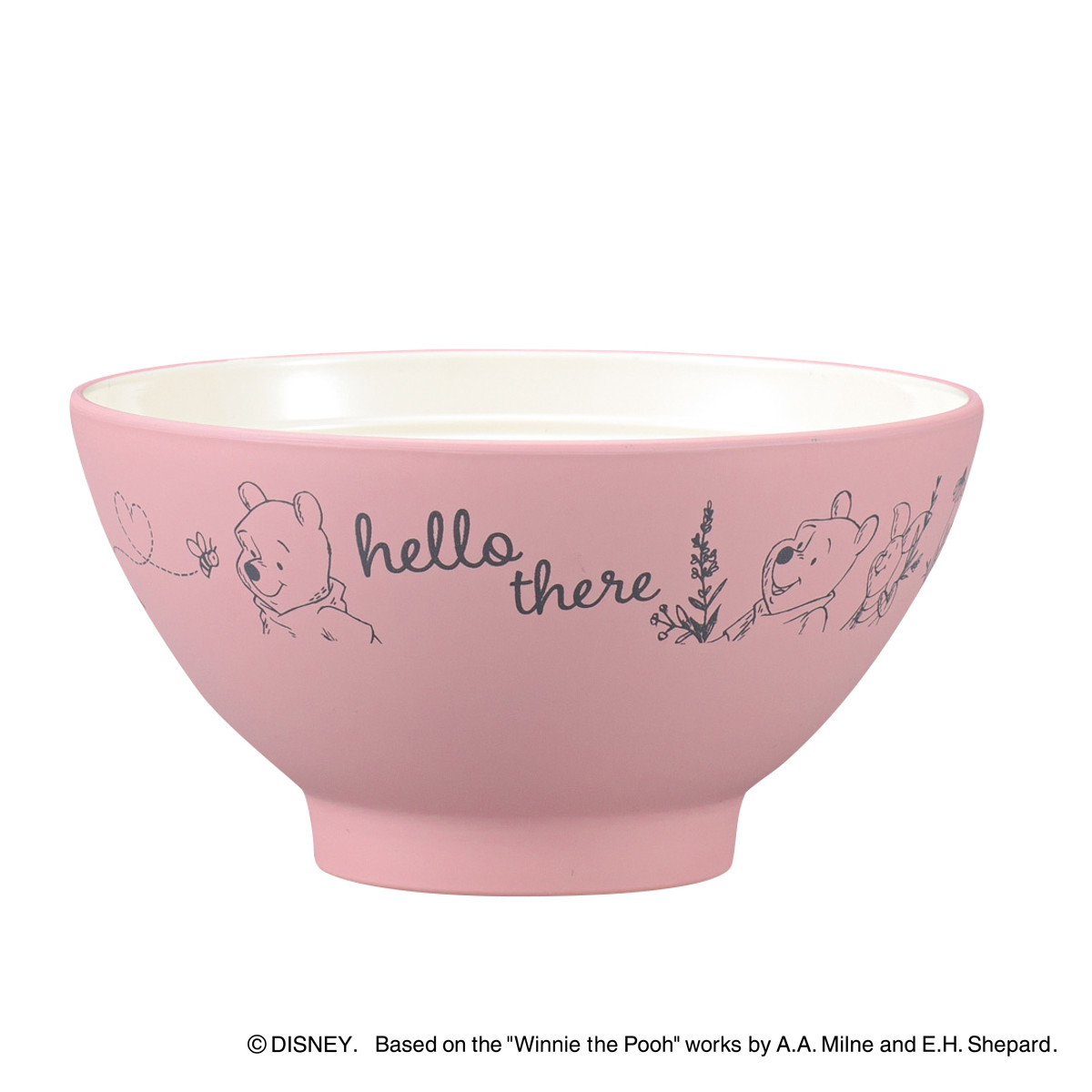 茶碗 Pooh Bee 抗菌飯わん くまのプーさん ( BPAフリー 日本製 抗菌 電子レンジ対応 食洗機対応 プーさん ピグレット 飯椀 椀 おしゃれ かわいい ディズニー キャラクター 軽い 割れにくい お椀 お茶碗 ) 【グレージュ】 グレージュ