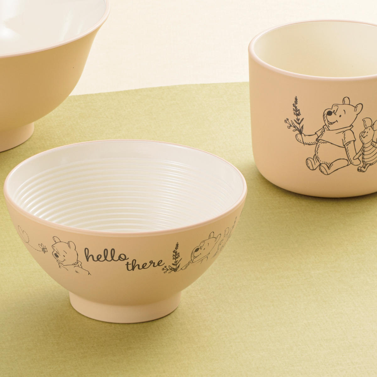 ランチプレート 茶碗 汁椀 ボウル マグカップ Pooh Bee キッズセット50 くまのプーさん ( BPAフリー 日本製 抗菌 電子レンジ対応 食洗機対応 プーさん キッズ 子供 子ども ピグレット 皿 お皿 プレート 椀 ディズニー キャラクター )