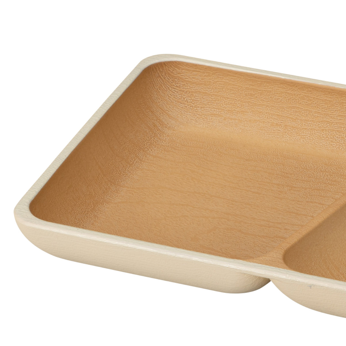 プレート earth color 抗菌 スクエア S ( BPAフリー 日本製 電子レンジ対応 食洗機対応 ランチプレート 皿 お皿 仕切り皿 ランチ皿 おしゃれ かわいい 軽い 割れにくい 2つ仕切り 21.5cm 子ども 介護 抗菌加工 木目調 ) 【オリーブ】 オリーブ