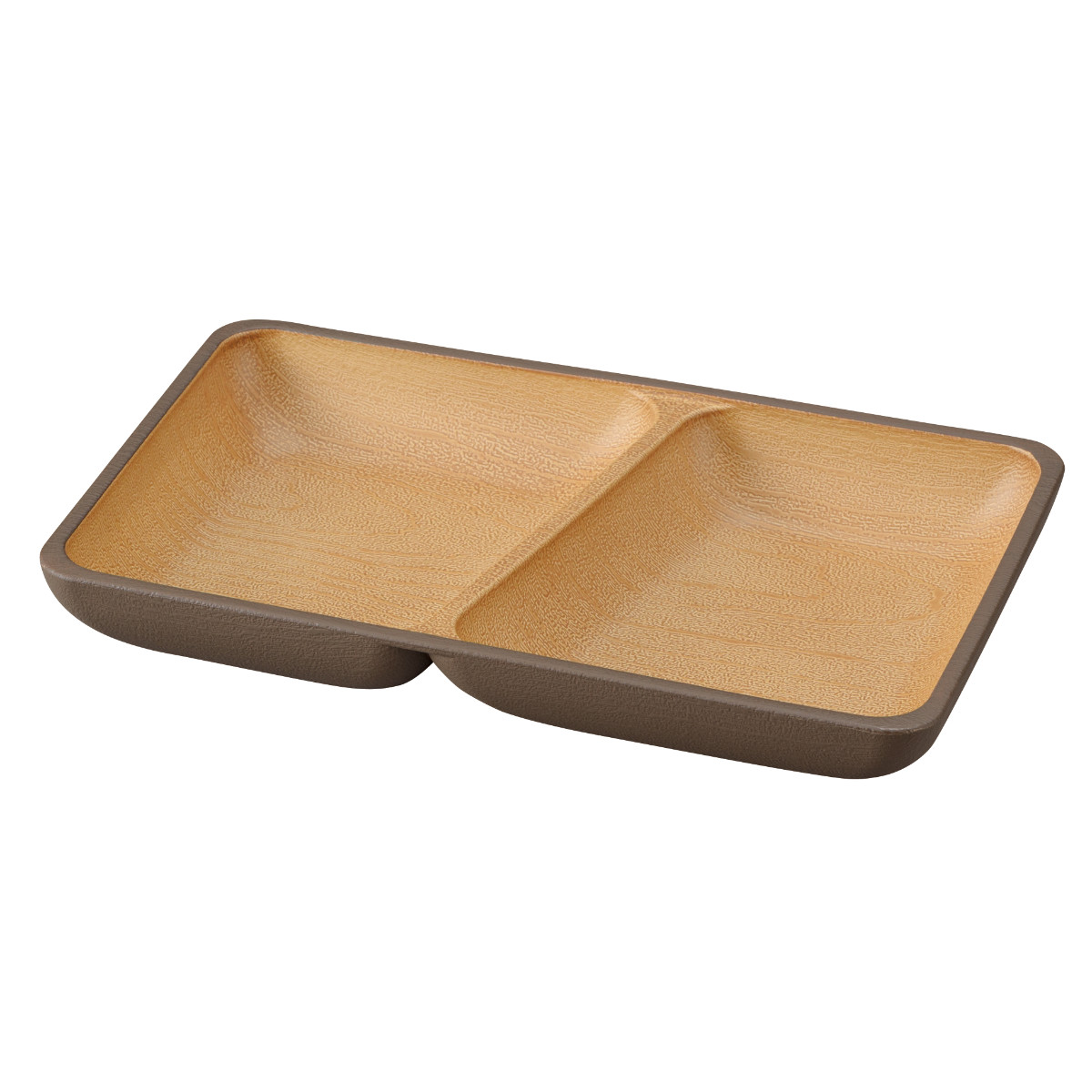 プレート earth color 抗菌 スクエア S ( BPAフリー 日本製 電子レンジ対応 食洗機対応 ランチプレート 皿 お皿 仕切り皿 ランチ皿 おしゃれ かわいい 軽い 割れにくい 2つ仕切り 21.5cm 子ども 介護 抗菌加工 木目調 ) 【オリーブ】 オリーブ