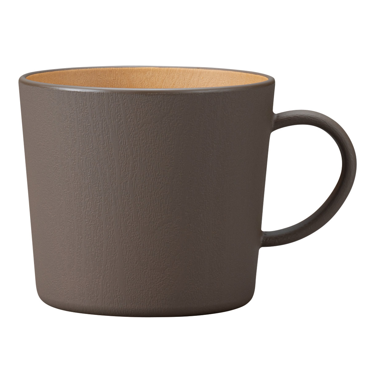 マグカップ earth color 抗菌 マグ ( BPAフリー 日本製 電子レンジ対応 食洗機対応 コップ カップ おしゃれ かわいい 軽い 割れにくい 子ども 介護 抗菌加工 木目調 ) 【グレー】 グレー