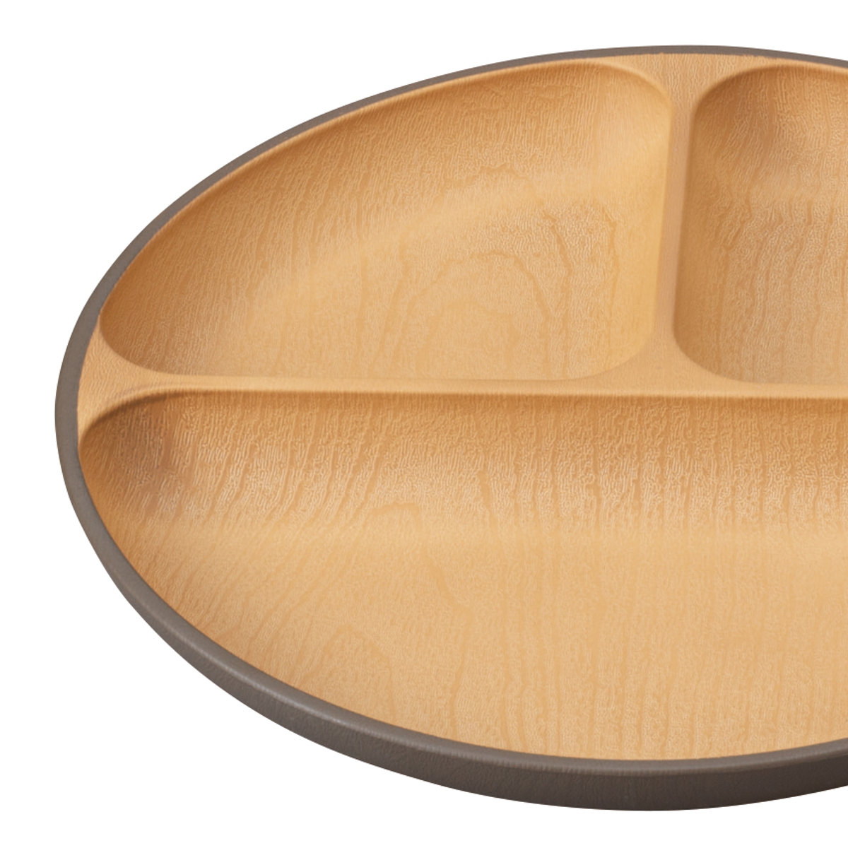 ランチプレート earth color 抗菌 丸 2枚入 ( BPAフリー 電子レンジ対応 食洗機対応 日本製 プレート お皿 皿 25cm おしゃれ かわいい シンプル 仕切り皿 ランチ皿 ワンプレート 軽い 割れにくい 丈夫 3つ仕切り )