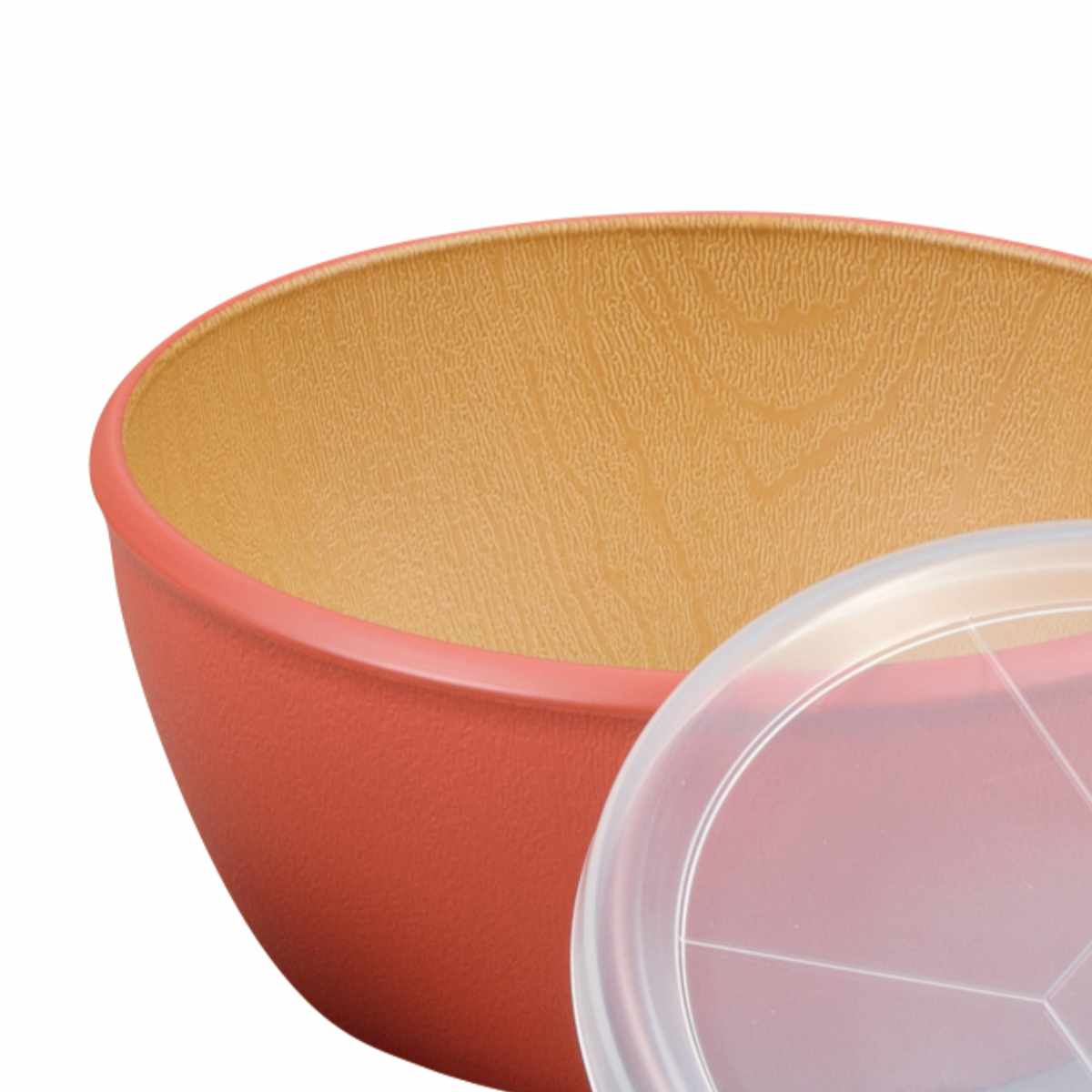 ボウル earth color ラップフリーボウル 3個入 ( BPAフリー 日本製 抗菌 電子レンジ対応 食洗機対応 ふた付き 保存容器 おしゃれ かわいい 軽い 割れにくい つくり置き 抗菌加工 アースカラー 木目調 )