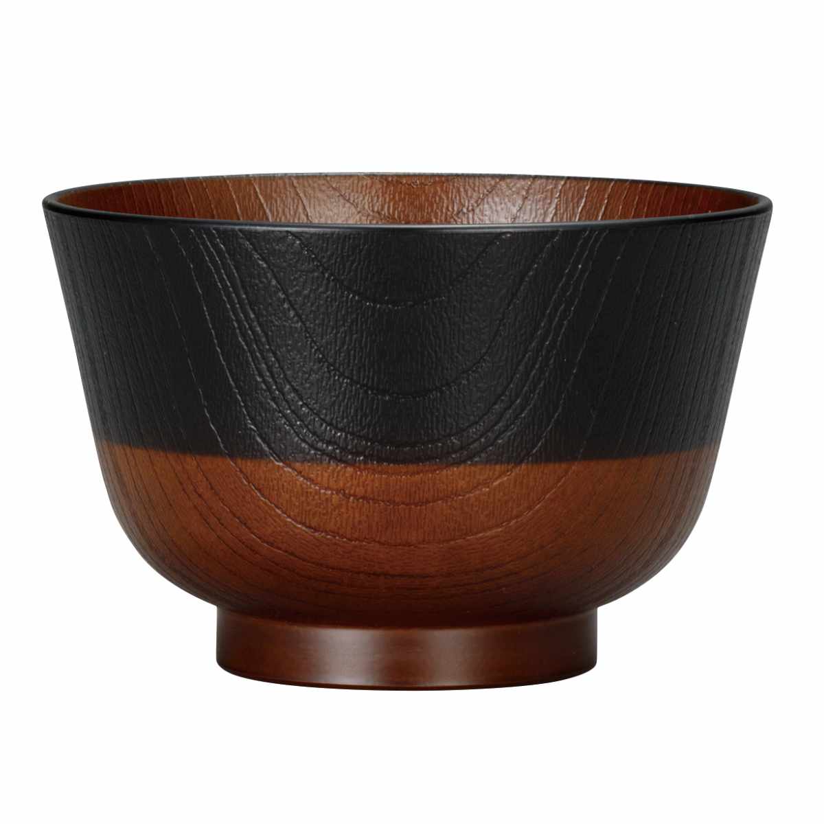 汁椀 日本伝統色 漆の汁わん ( 電子レンジ対応 食洗機対応 BPAフリー 日本製 碗 お椀 味噌汁碗 おしゃれ 軽い 割れにくい 味噌汁 スープ 国産 大人 子ども 木目調 ) 【古代朱】 古代朱