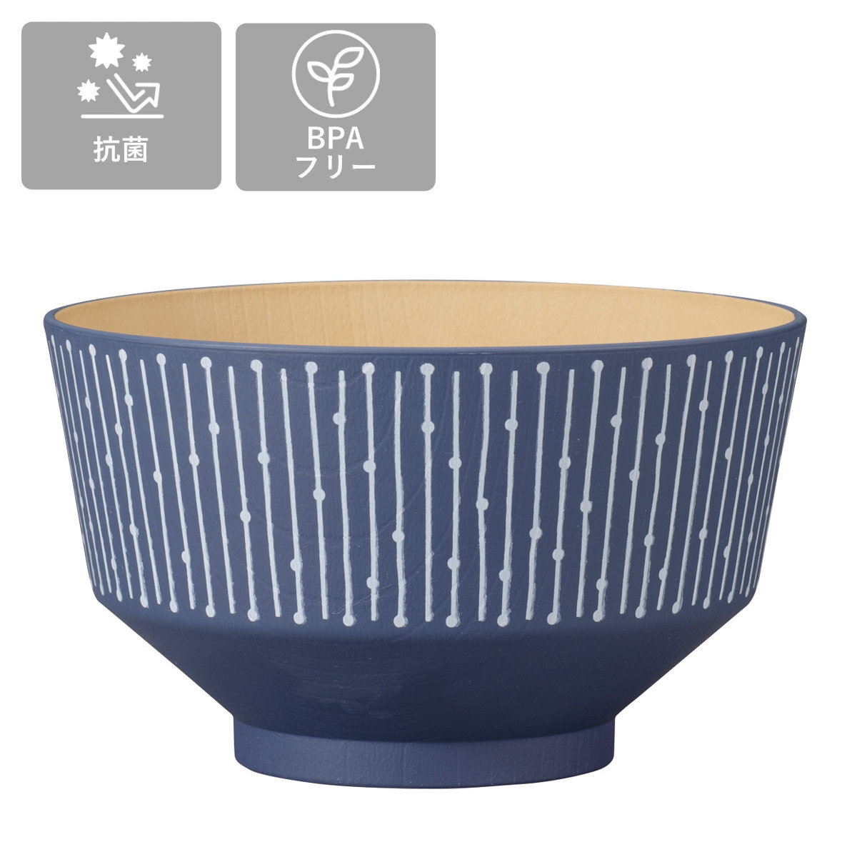 丼鉢 nukka 丼 ( 電子レンジ対応 食洗機対応 BPAフリー 日本製 抗菌 丼物 どんぶり 鉢 器 うつわ ボウル 丼ぶり おしゃれ プラスチック 北欧 北欧風 かわいい 軽い 割れにくい 親子丼 ラーメン鉢 ) 【キナリ】 キナリ