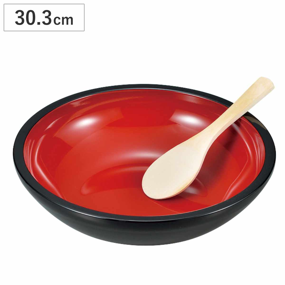 鉢 大盛鉢 杓子付き 幅30.3cm ( 日本製 しゃもじ しゃくし 蕎麦打ち うどん打ち ちらし寿司 そば 蕎麦 うどん 大鉢 盛鉢 軽い 割れにくい 鍋 具材 そうめん 器 )