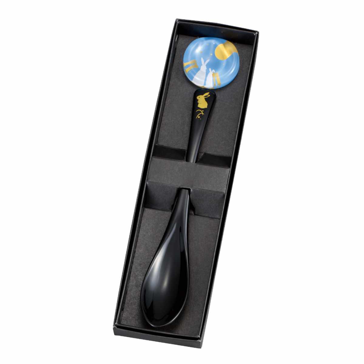 スプーン スプーンレスト 2点セット ( 日本製 カトラリー セット 和 マルチスプーン プラスチック カトラリーレスト おしゃれ 和柄 鯉 秋 うさぎ ウサギ 国産 スリム ボックス入り 贈り物 父の日 母の日 敬老の日 箱入り ) 【春秋】 春秋