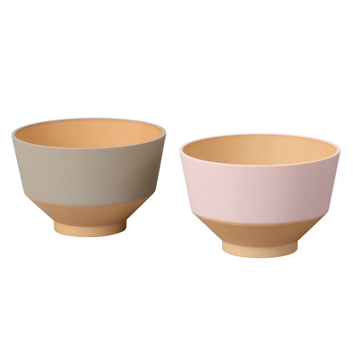 汁椀 日々色 ( 抗菌 BPAフリー 日本製 電子レンジ対応 食洗機対応 おしゃれ かわいい プラスチック シンプル パステル 味噌汁碗 お椀 ボウル 木目調 )