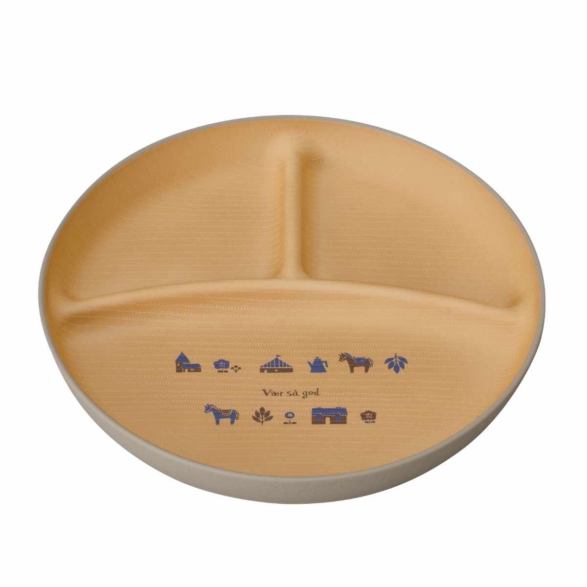 ランチプレート nordi 抗菌 キッズ ( 電子レンジ対応 食洗機対応 BPAフリー プレート 皿 お皿 子ども 子供 食器 仕切り皿 おしゃれ かわいい 北欧 北欧風 ランチ皿 ワンプレート 丸 ラウンド 軽い 割れにくい ) 【アマ】 アマ