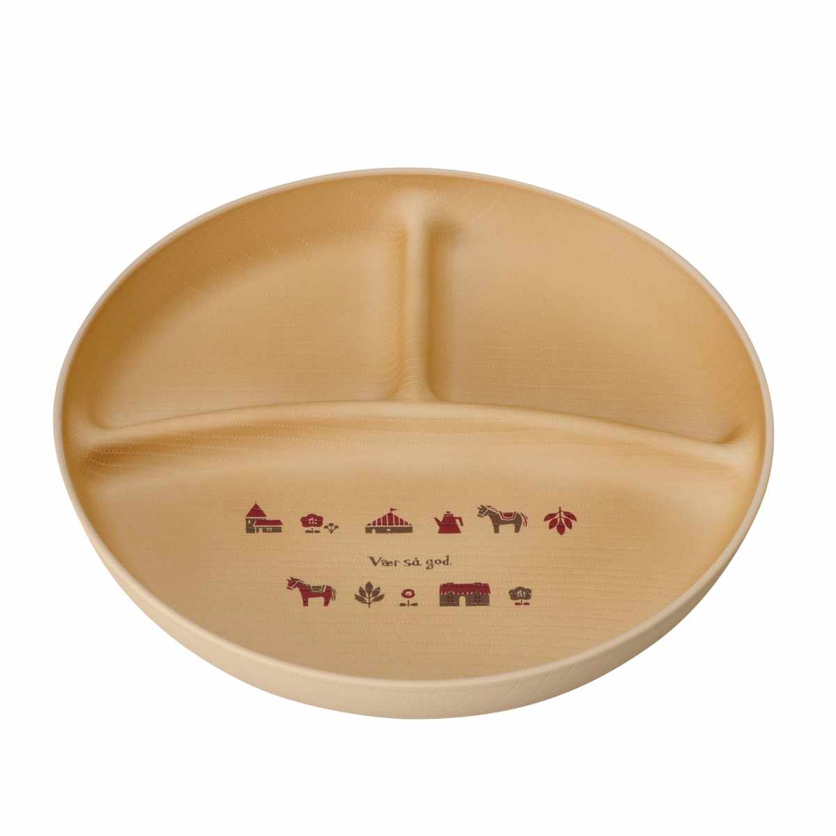 ランチプレート nordi 抗菌 キッズ ( 電子レンジ対応 食洗機対応 BPAフリー プレート 皿 お皿 子ども 子供 食器 仕切り皿 おしゃれ かわいい 北欧 北欧風 ランチ皿 ワンプレート 丸 ラウンド 軽い 割れにくい ) 【アマ】 アマ