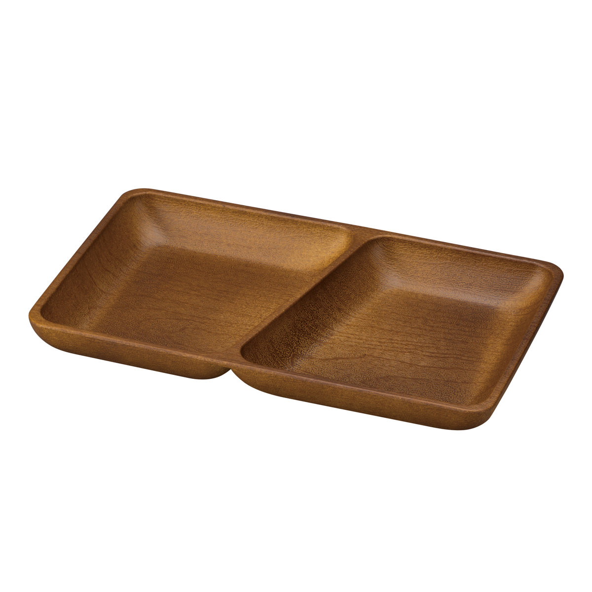 プレート Woody スクエアプレート ( 電子レンジ対応 食洗機対応 日本製 BPAフリー 木目調 お皿 皿 ランチプレート ランチ皿 仕切り皿 おしゃれ かわいい シンプル 軽い 割れにくい 子ども 介護 スクエア 四角 角皿 ) 【オーバルブラウン】 オーバルブラウン