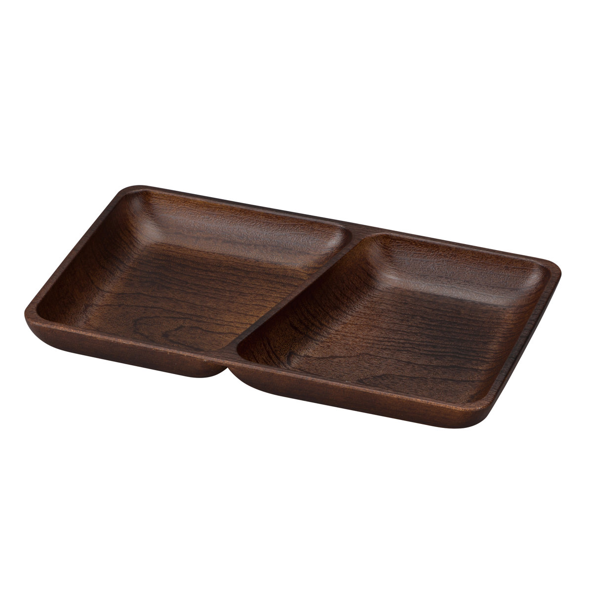 プレート Woody スクエアプレート ( 電子レンジ対応 食洗機対応 日本製 BPAフリー 木目調 お皿 皿 ランチプレート ランチ皿 仕切り皿 おしゃれ かわいい シンプル 軽い 割れにくい 子ども 介護 スクエア 四角 角皿 ) 【オーバルブラウン】 オーバルブラウン