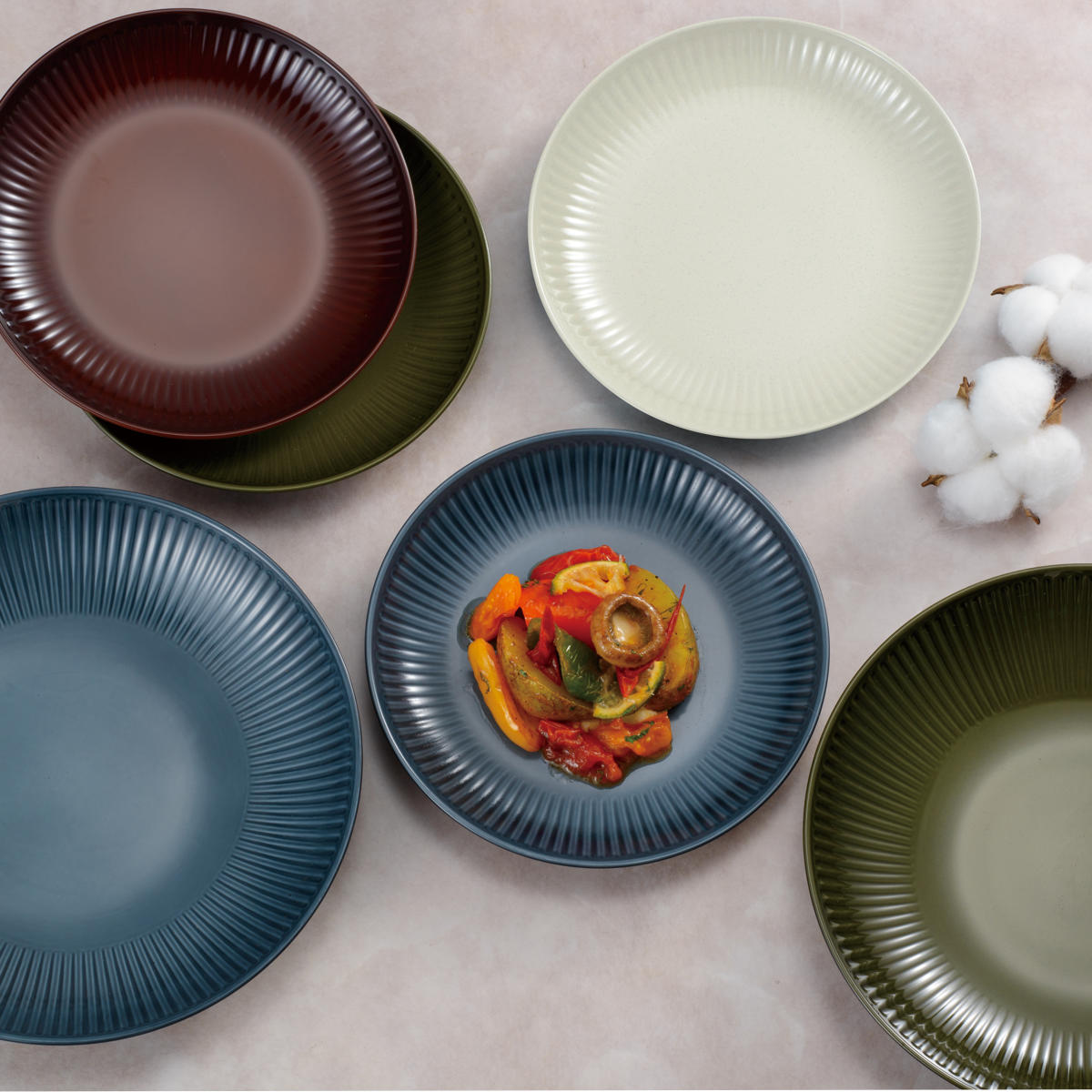 プレート cerala 丸 L ( BPAフリー 日本製 電子レンジ対応 食洗機対応 お皿 皿 21.5cm おしゃれ かわいい シンプル 軽い 割れにくい 中皿 丈夫 陶器風 メイン皿 ラウンド ) 【ブラウン】 ブラウン