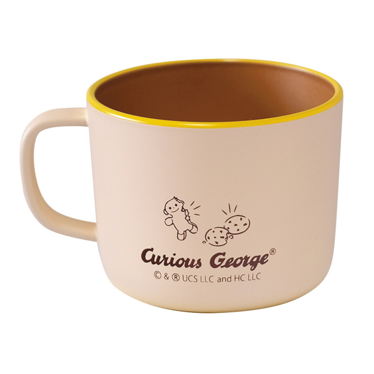マグカップ おさるのジョージ CG 塗マグ アイボリー ( BPAフリー 電子レンジ対応 食洗機対応 キャラクター マグ カップ コップ マグコップ かわいい おしゃれ ナチュラル )