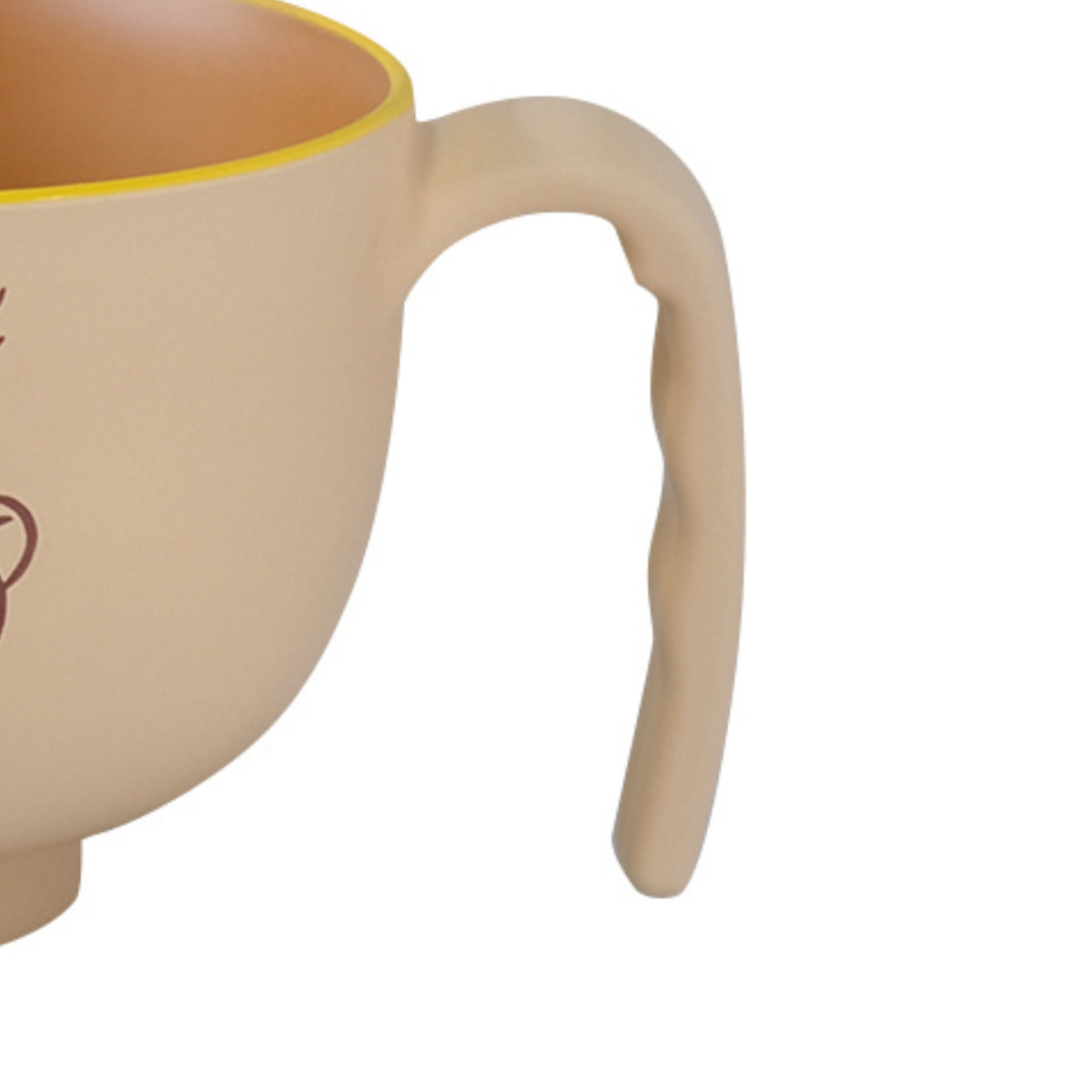 汁椀 おさるのジョージ CG 塗手付汁わん アイボリー ( BPAフリー 電子レンジ対応 食洗機対応 キャラクター 椀 碗 食器 取っ手付き かわいい おしゃれ ナチュラル )