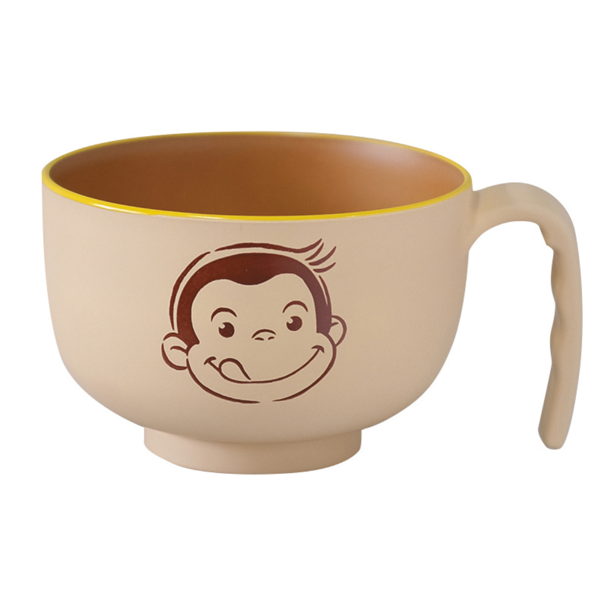 汁椀 おさるのジョージ CG 塗手付汁わん アイボリー ( BPAフリー 電子レンジ対応 食洗機対応 キャラクター 椀 碗 食器 取っ手付き かわいい おしゃれ ナチュラル )