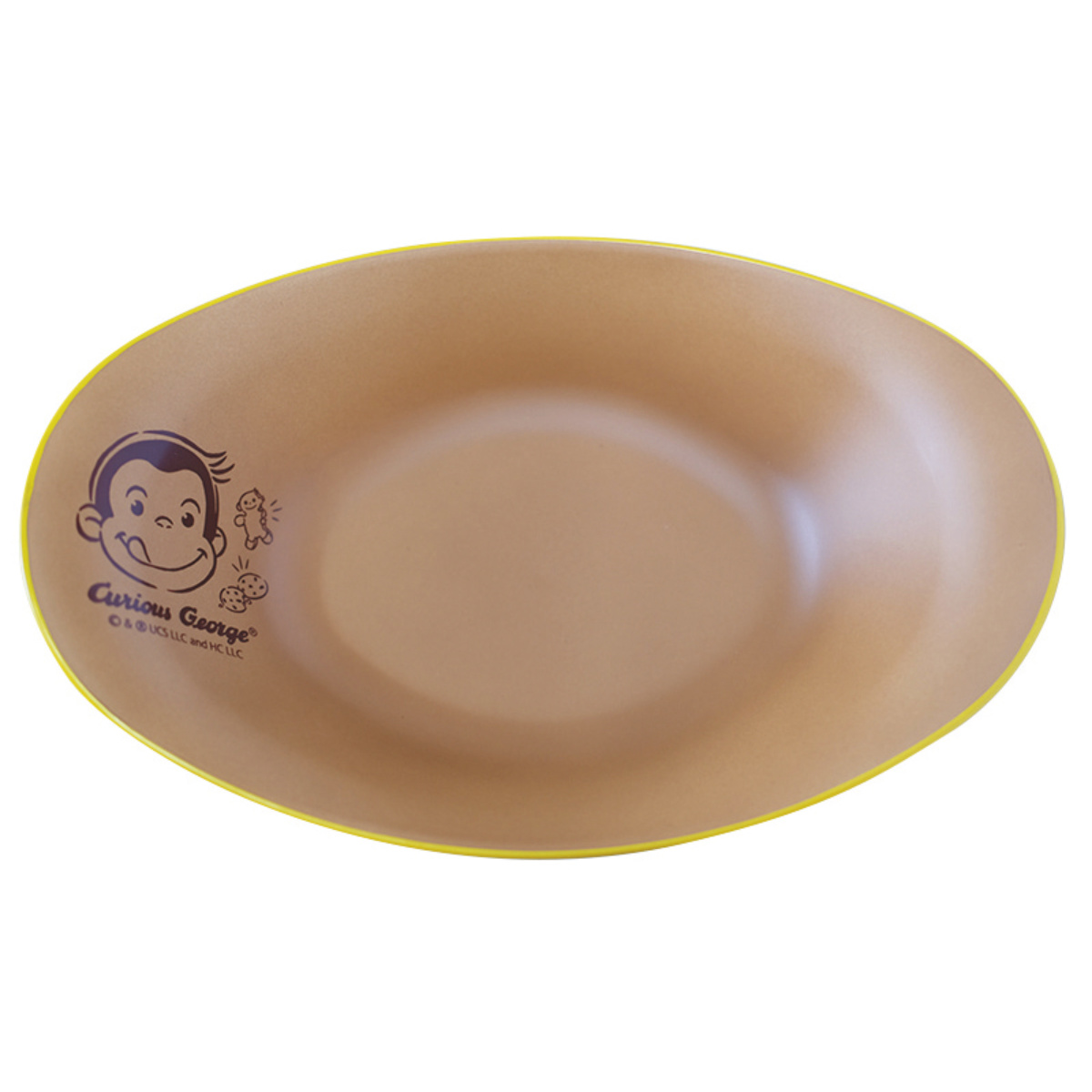 プレート おさるのジョージ CG 塗カレーパスタ皿 アイボリー ( BPAフリー 電子レンジ対応 食洗機対応 キャラクター お皿 食器 かわいい おしゃれ ナチュラル )