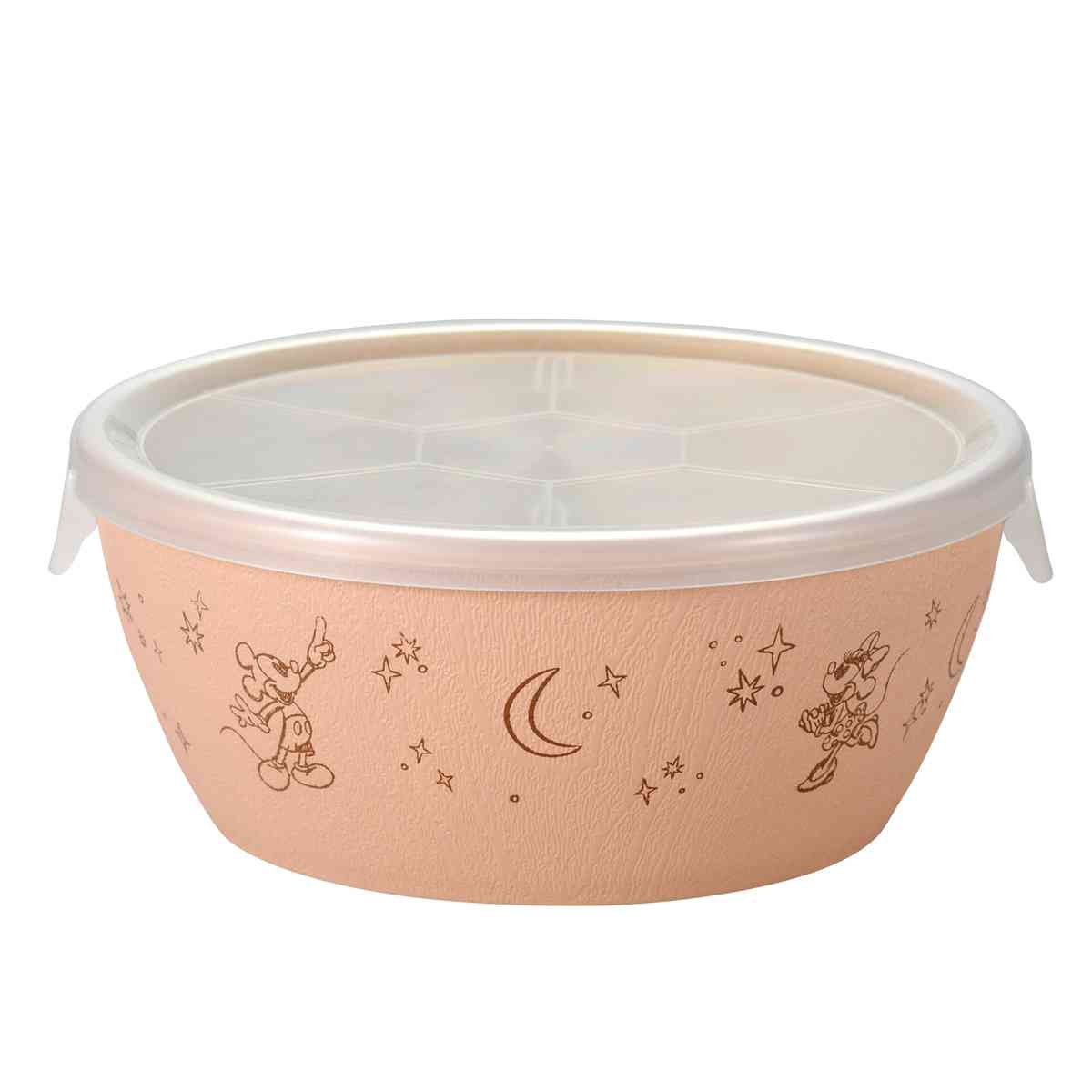 保存容器 500ml 抗菌保存容器 ディズニー ミッキー BPAフリー ( 容器 保存 日本製 電子レンジ対応 食洗機対応 ミッキーマウス 食品保存 丸 ストッカー フードストッカー キャニスター キャラクター 軽い 割れにくい 作り置き ) 【アイボリー】 アイボリー