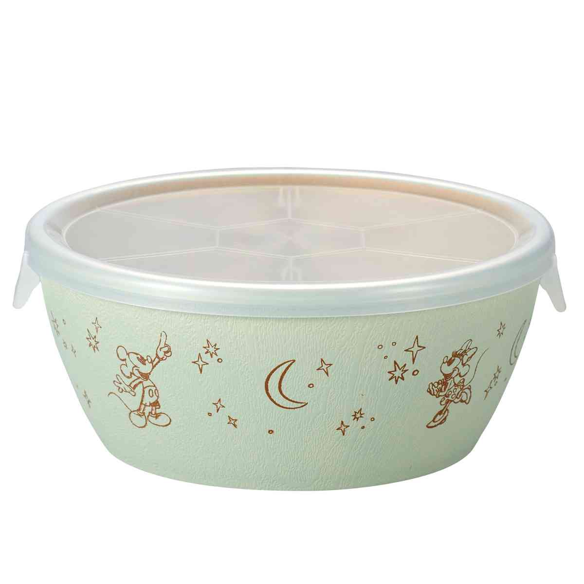 保存容器 500ml 抗菌保存容器 ディズニー ミッキー BPAフリー ( 容器 保存 日本製 電子レンジ対応 食洗機対応 ミッキーマウス 食品保存 丸 ストッカー フードストッカー キャニスター キャラクター 軽い 割れにくい 作り置き ) 【アイボリー】 アイボリー