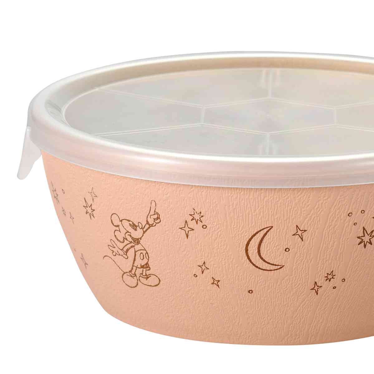 保存容器 500ml 抗菌保存容器 ディズニー ミッキー BPAフリー ( 容器 保存 日本製 電子レンジ対応 食洗機対応 ミッキーマウス 食品保存 丸 ストッカー フードストッカー キャニスター キャラクター 軽い 割れにくい 作り置き ) 【アイボリー】 アイボリー