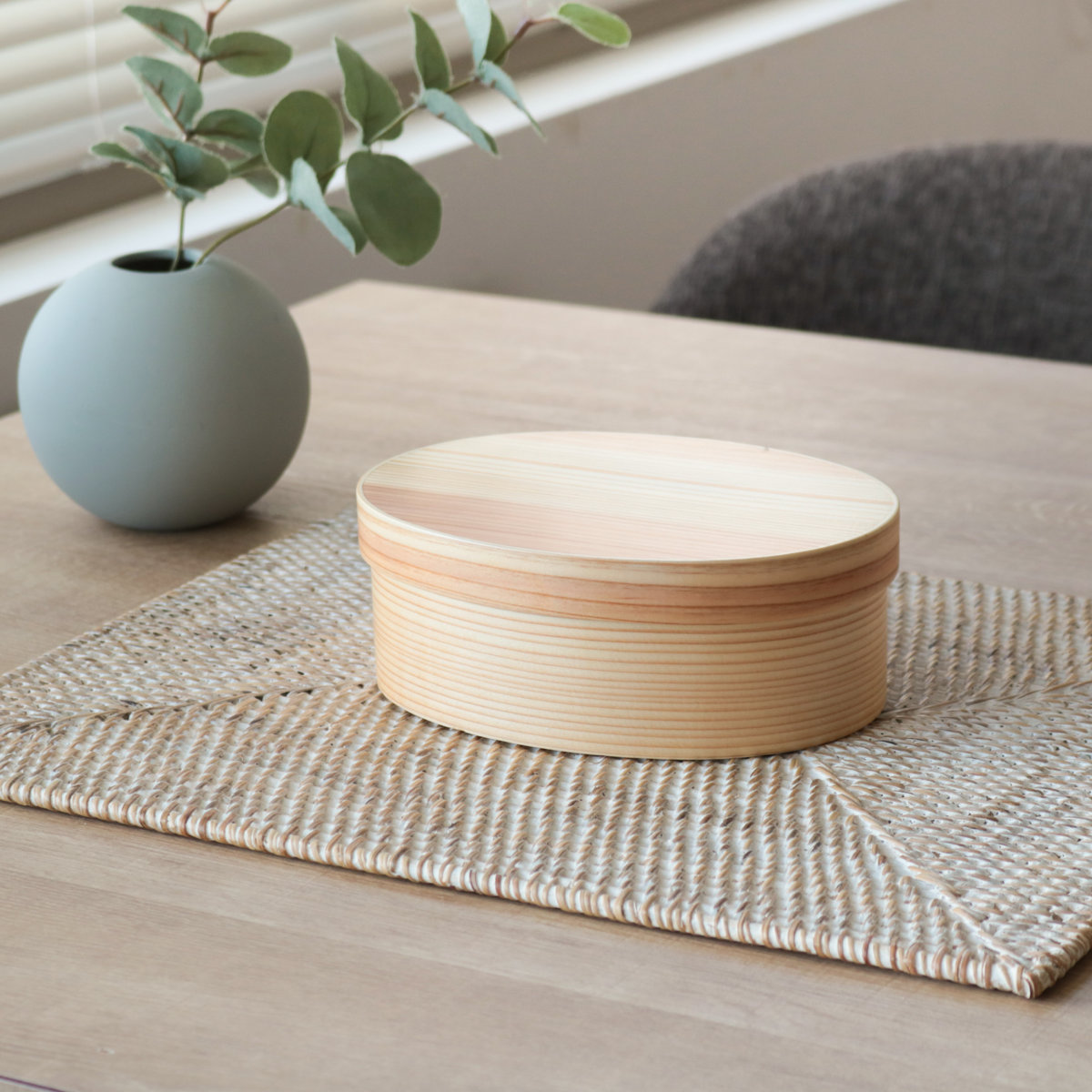 ほんとうに使いやすい曲げわっぱお弁当箱 S 400ml レンジ対応 ( 弁当箱 食洗機対応 女子 大人 木製 ウレタン塗装 曲げわっぱ 小判型 日本製 食洗機OK レンジOK 一段 わっぱ弁当 おしゃれ ゴムバンド付き 仕切り付き )