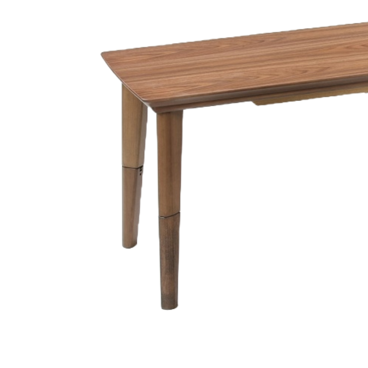 こたつテーブル 継ぎ脚 幅120cm ハイタイプ ロータイプ 2way ( こたつ テーブル リビングテーブル ローテーブル ダイニングテーブル 高さ調節 35cm 62cm 長方形 継ぎ足 コタツ 木製 天然木 日本製 1年中 使える おしゃれ 奥行60cm ) 【ウォールナット】 ウォールナット