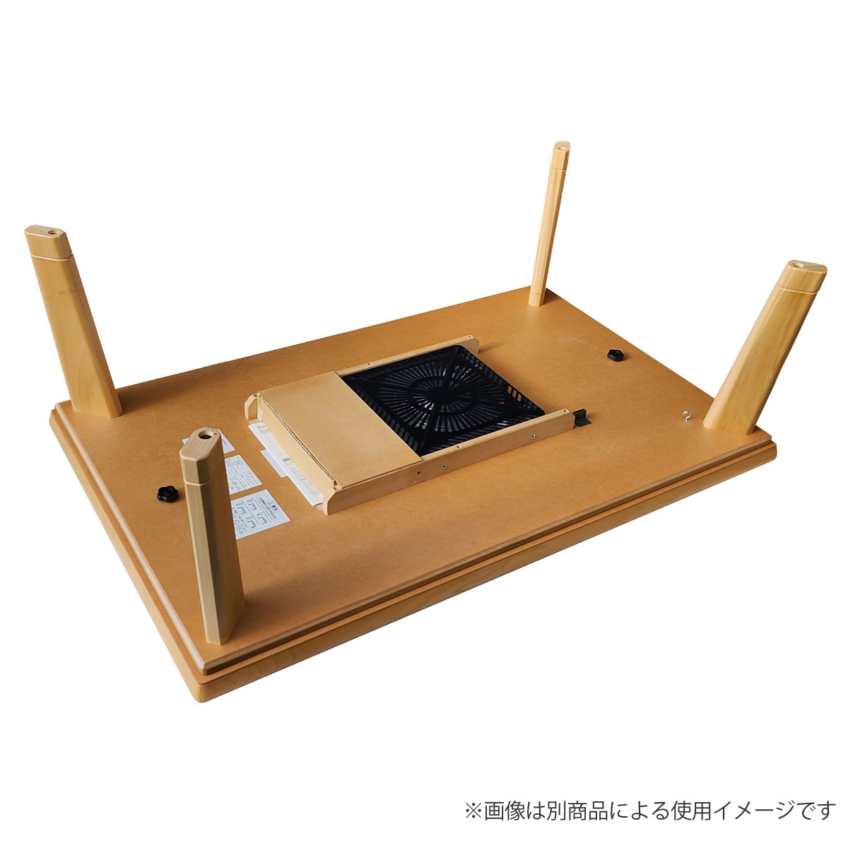 こたつテーブル 幅105cm ハイタイプ ロココ ( こたつ テーブル ダイニングテーブル コタツ 2人用 天然木 木製 日本製 長方形 リビング 1年中 使える ハロゲンヒーター ダイニング おしゃれ ) 【ブラウン】 ブラウン