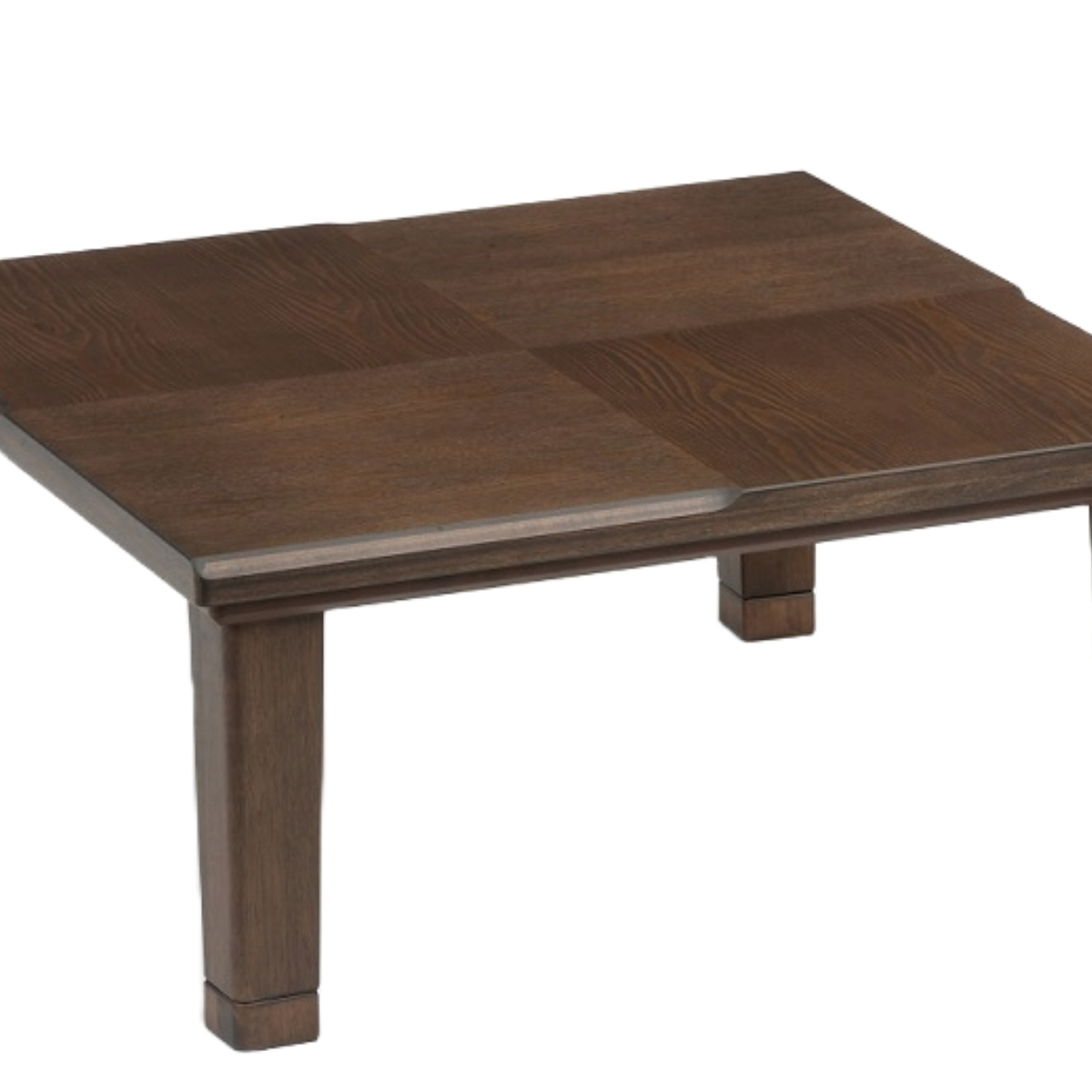 こたつテーブル 継ぎ脚 幅90cm 正方形 小倉 ( こたつ テーブル リビングテーブル ローテーブル 高さ調節 36.5cm 40.5cm 継ぎ足 コタツ 天然木 木製 日本製 1年中 使える 座卓 おしゃれ ハロゲンヒーター ) 【ブラウン】 ブラウン