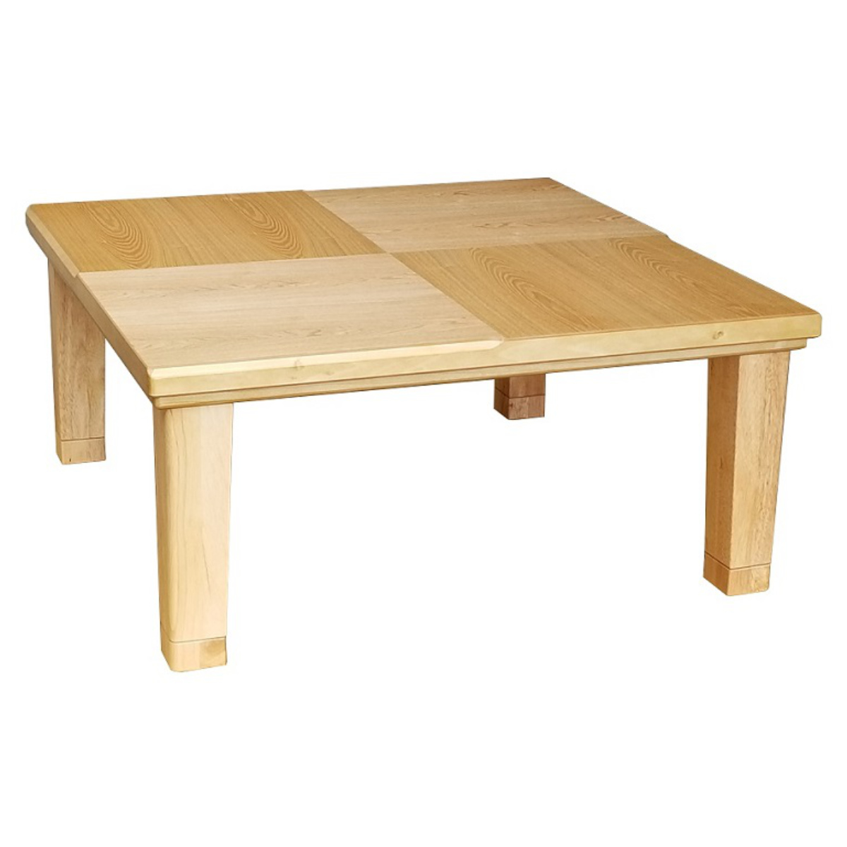 こたつテーブル 継ぎ脚 幅90cm 正方形 小倉 ( こたつ テーブル リビングテーブル ローテーブル 高さ調節 36.5cm 40.5cm 継ぎ足 コタツ 天然木 木製 日本製 1年中 使える 座卓 おしゃれ ハロゲンヒーター ) 【ブラウン】 ブラウン