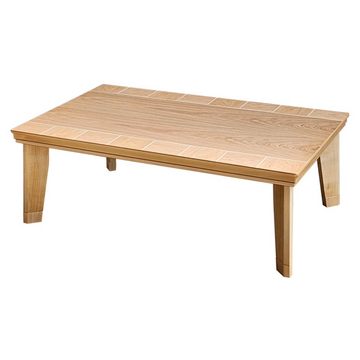 こたつテーブル 継ぎ脚 幅120cm ブロック ( こたつ テーブル リビングテーブル ローテーブル 長方形 高さ調節 37cm 41cm 継ぎ足 コタツ 天然木 木製 日本製 1年中 使える 座卓 おしゃれ ハロゲンヒーター 奥行75cm ) 【ナチュラル】 ナチュラル