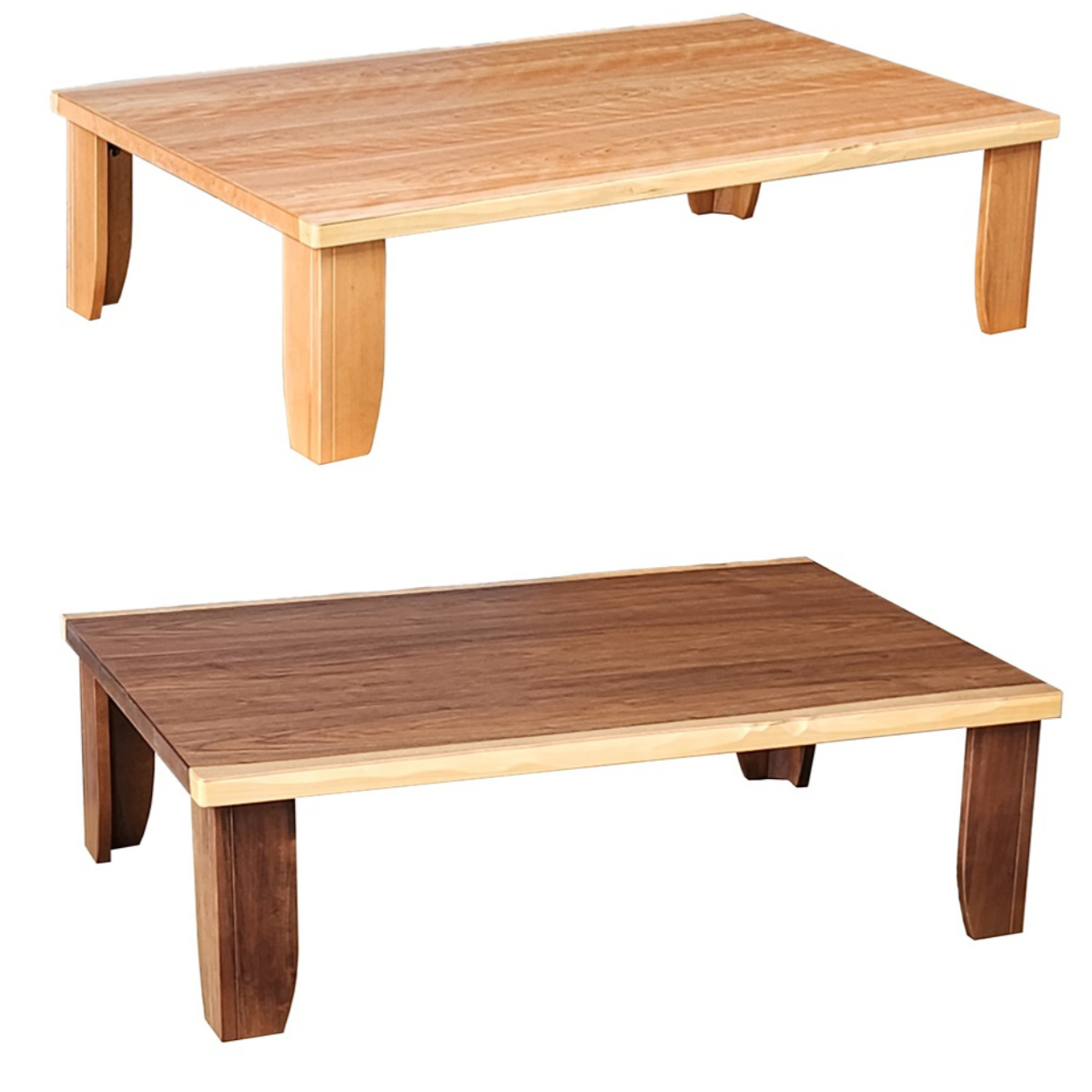 ローテーブル 折りたたみ 幅135cm 座卓 チェルシー ( テーブル 天然木 木製 折り畳み 長方形 完成品 折れ脚 リビングテーブル センターテーブル 日本製 和風 ウォールナット カバ桜 机 ちゃぶ台 四角 折りたたみテーブル 食卓 ) 【ナチュラル】 ナチュラル